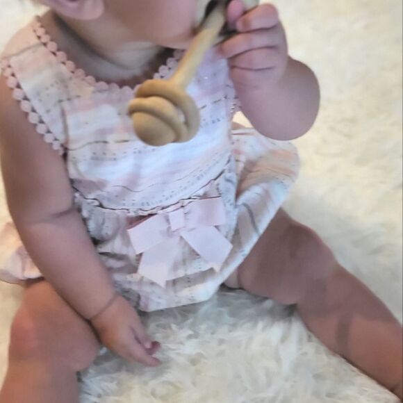 NWT Dylan & Abby Pink Stripe Romper - Picture 6 of 9